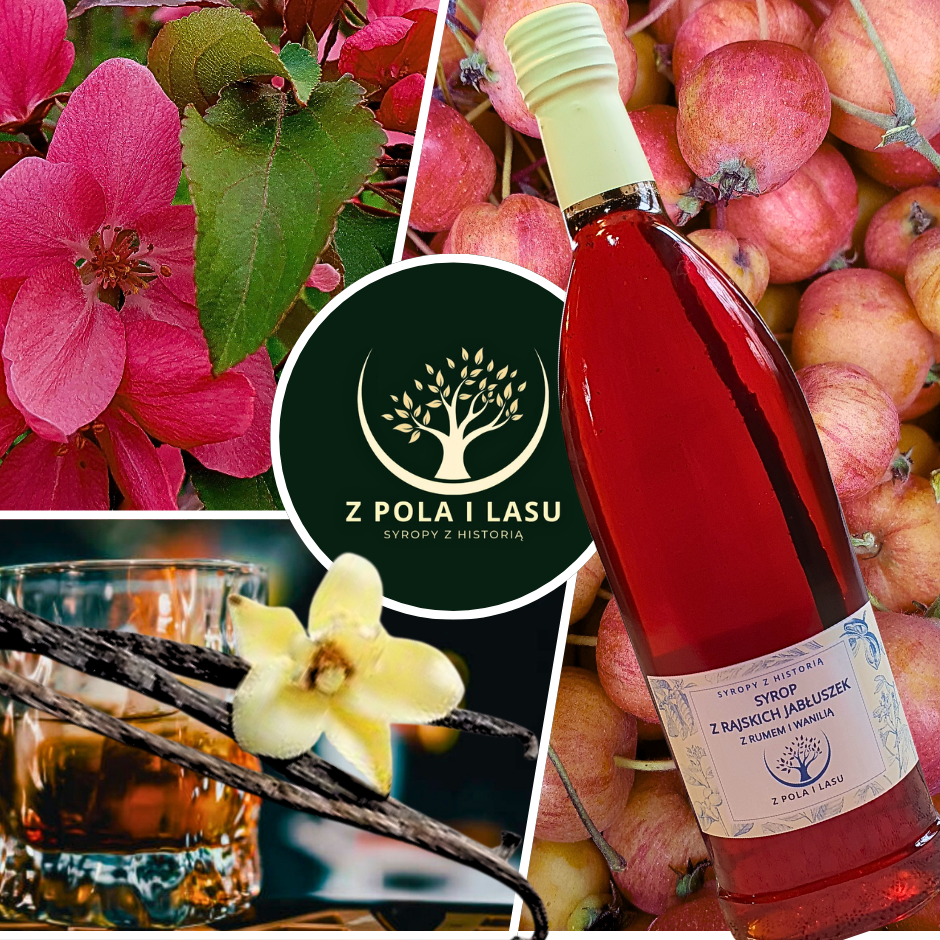 Syrop z rajskich jabłuszek z rumem i wanilią 0,5l